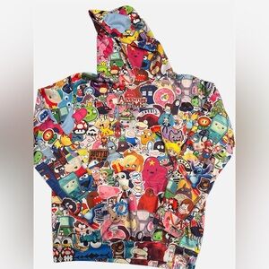 Animation Anime Cartoons / Pop Culture Allover print sticker bomb hoodie Large
